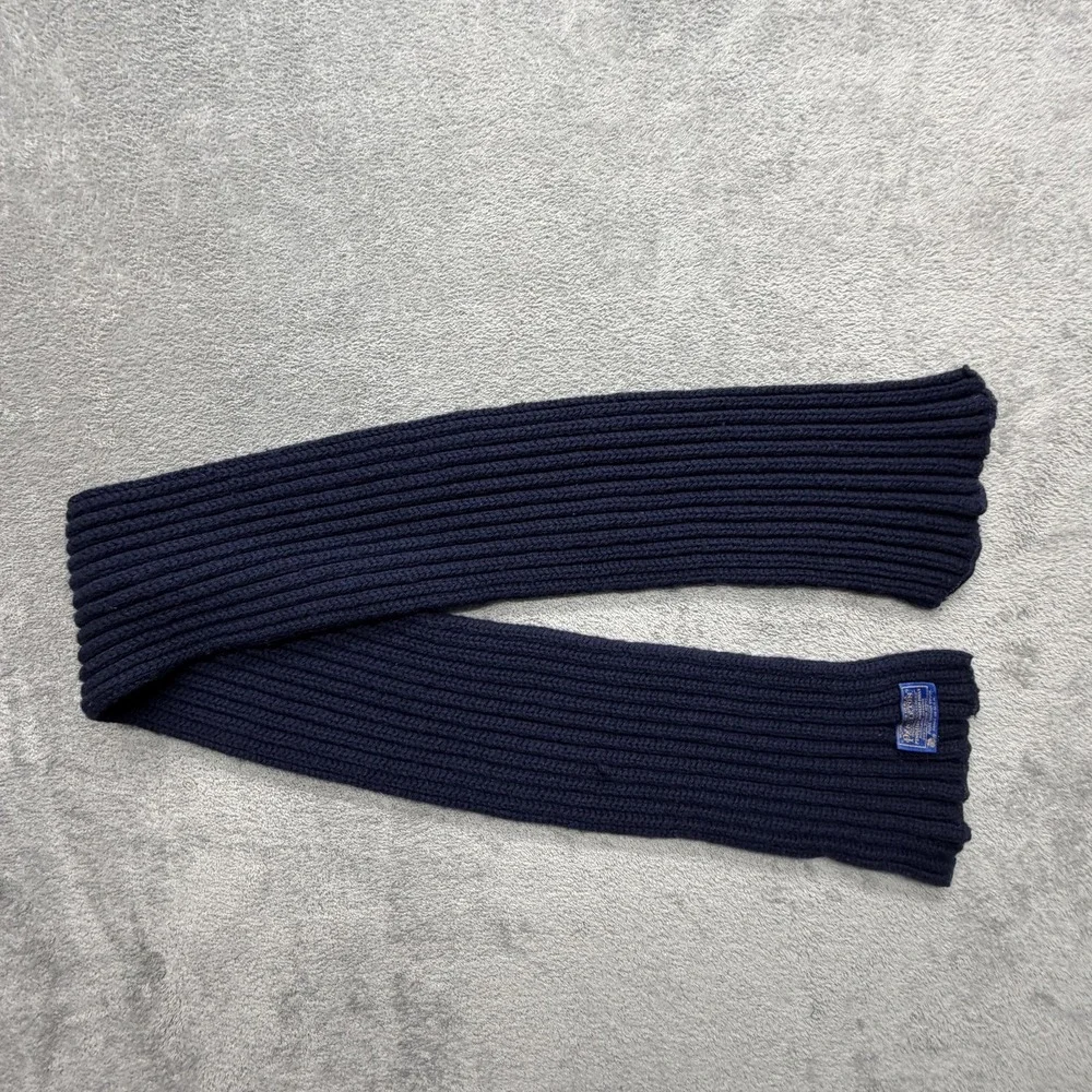 Pendleton Scarf Mens One Size‎ Blue 100% Wool Knit Muffler Neck Warmer Made USA