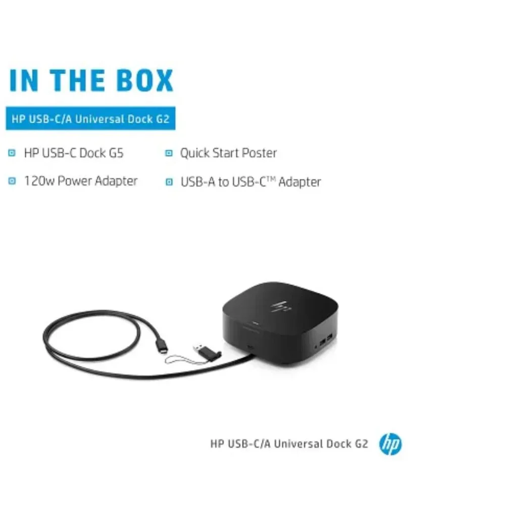 HP USB-C‎ G5 Dock Docking Station Kit with power cord New Tested