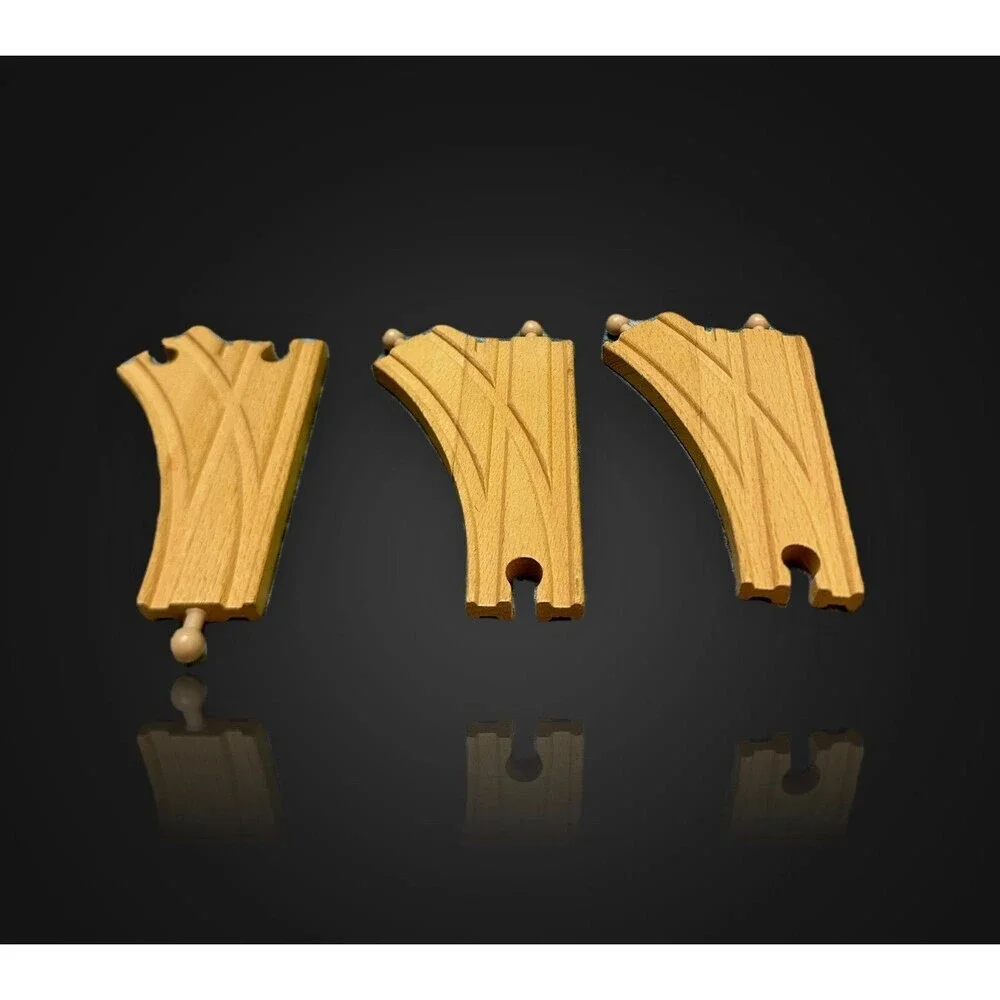 Thomas & Friends Wooden Train Track Curved Connectors - Brown