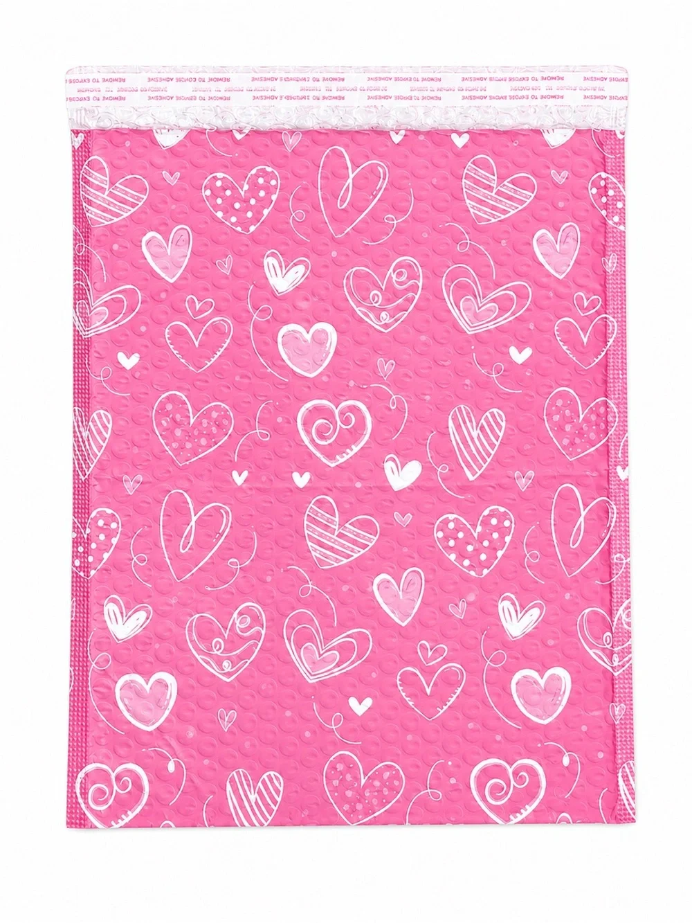 15 Pack Pink Heart Bubble Mailers 10x13 Poly Padded Shipping Envelopes