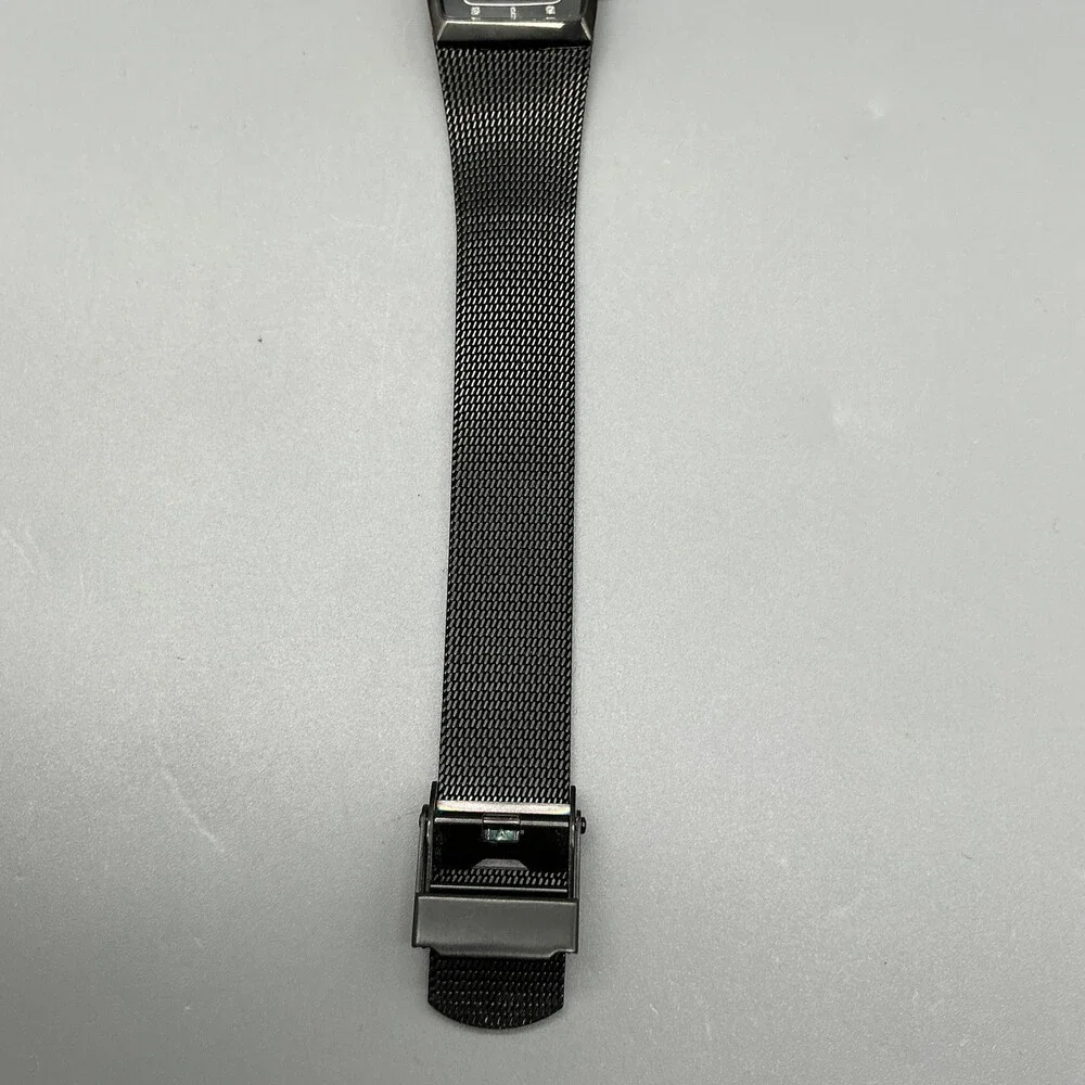 Skagen Womens Watch 21mm Black Dial Crystals Mesh Bracelet Steel New Battery
