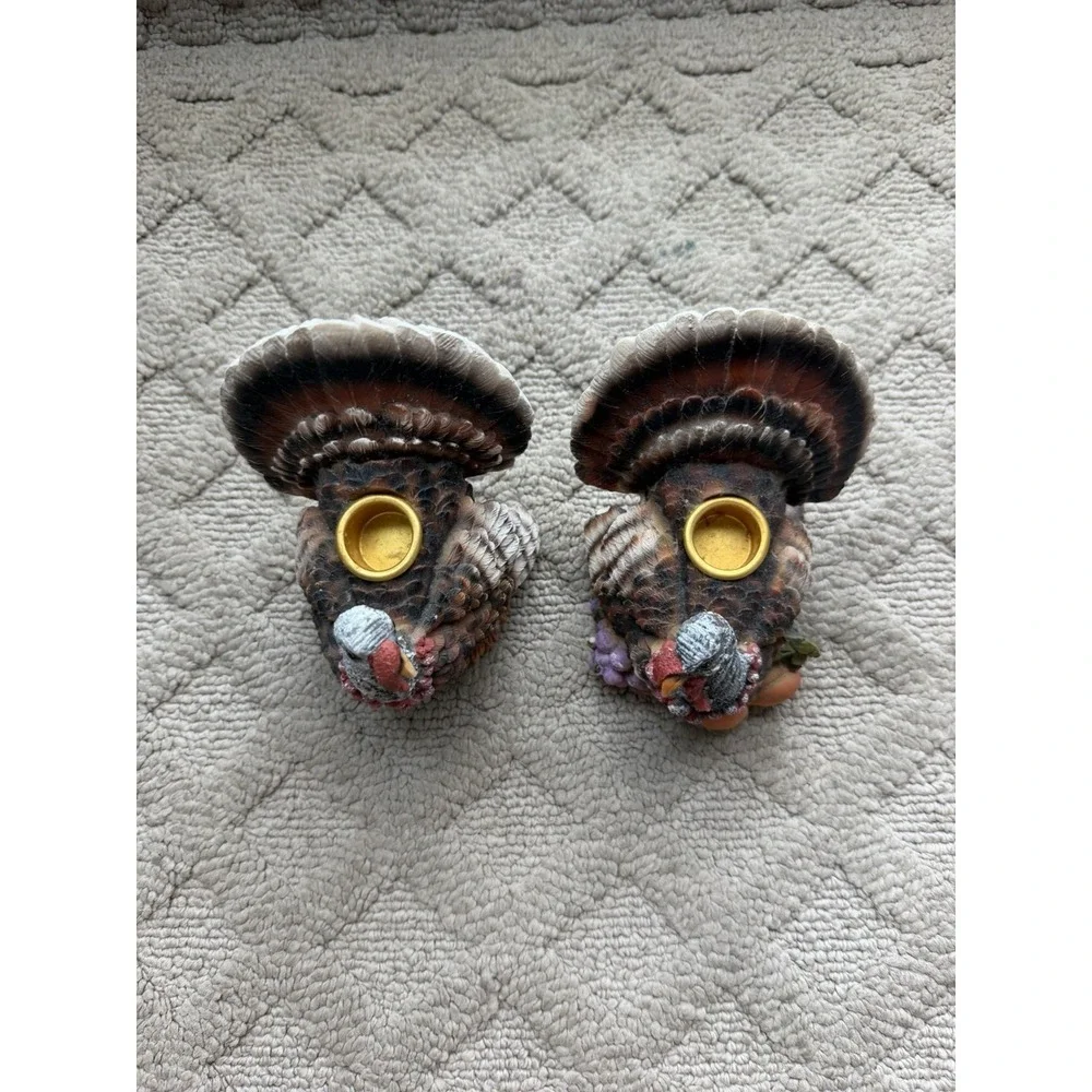 Thanksgiving Turkey Candleholders (2)