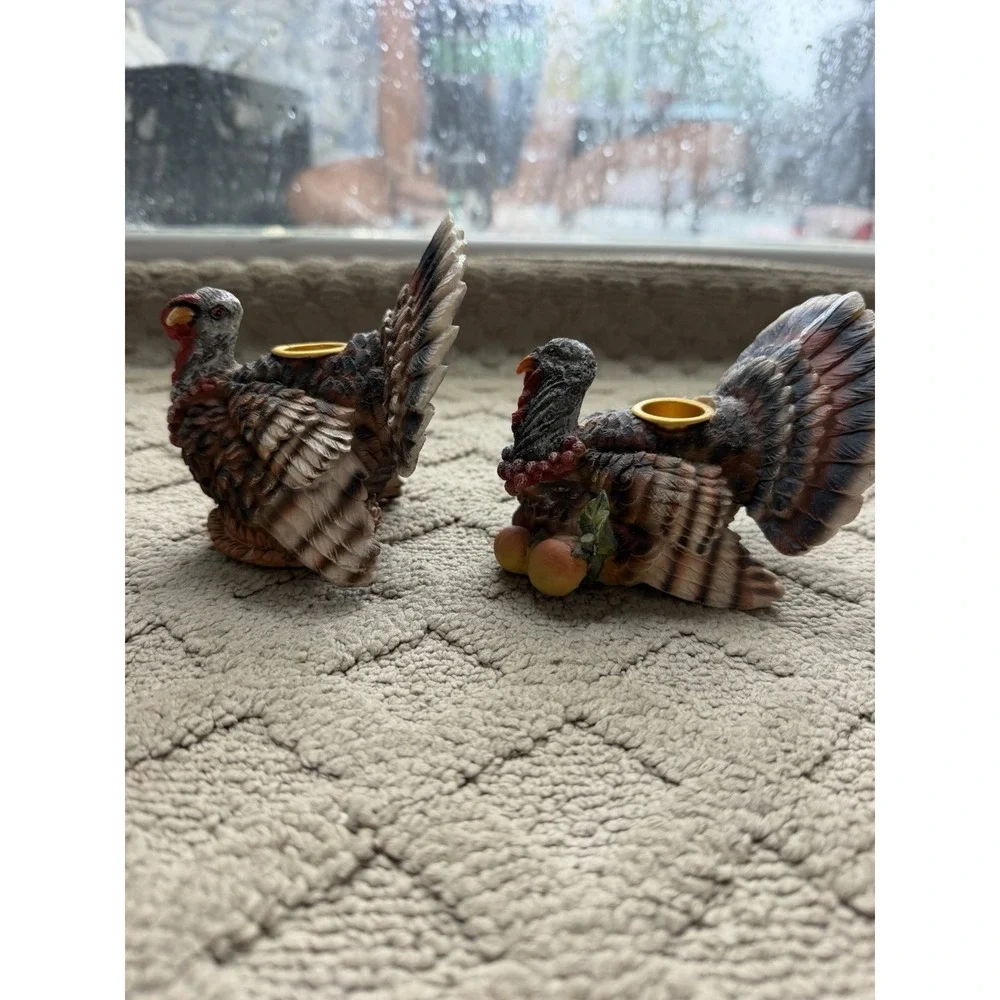 Thanksgiving Turkey Candleholders (2)