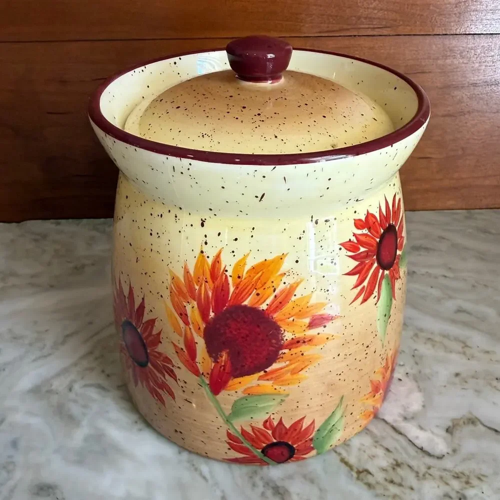 Pfaltzgraff Evening Sun Sunflower Canister Jar 5.5