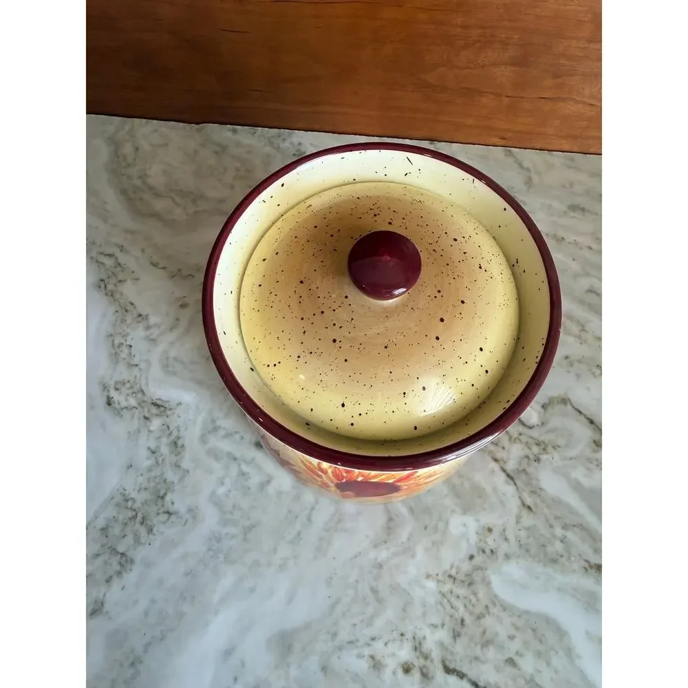 Pfaltzgraff Evening Sun Sunflower Canister Jar 5.5