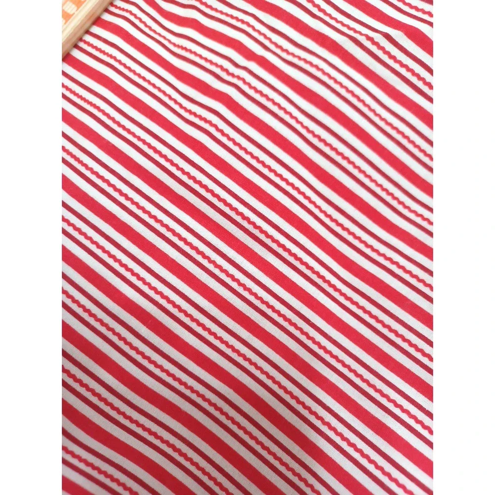 Red White Stripes Christmas Craft Sewing Quilting Cotton Fabric 1 Pc 128
