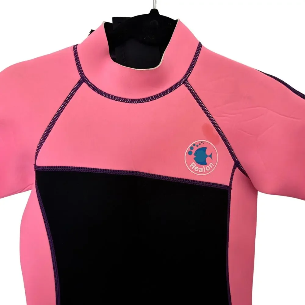 REALON Girls 2mm Neoprene Full Wetsuit Diving Surfing Swim Long Sleeve Kids XXL
