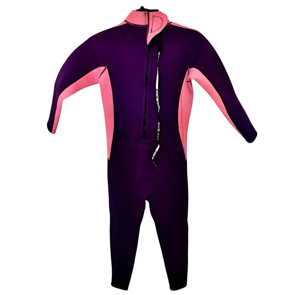 REALON Girls 2mm Neoprene Full Wetsuit Diving Surfing Swim Long Sleeve Kids XXL