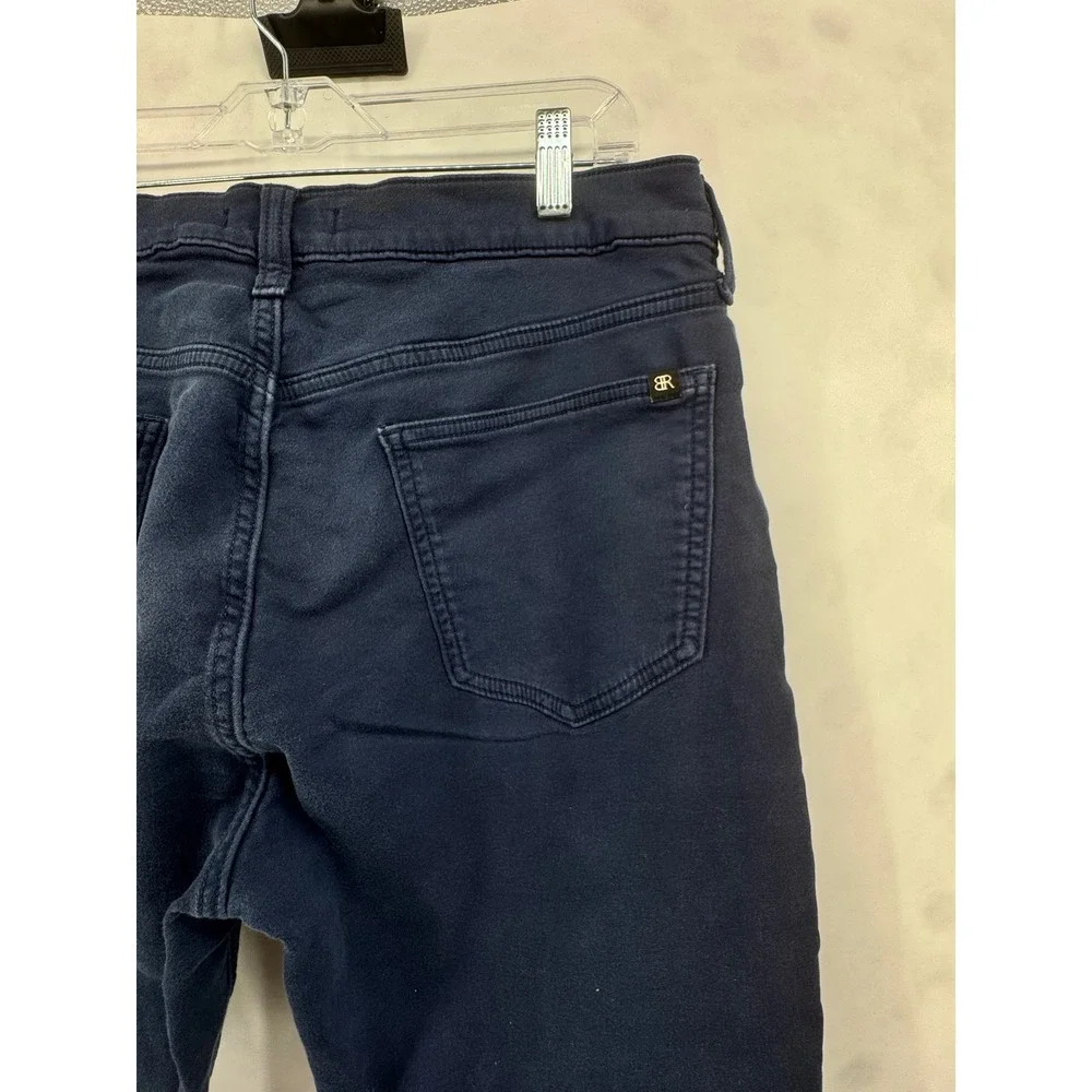 Banana Republic Mens Traveler Pants Navy Blue 5-Pocket Slim Straight 36x30