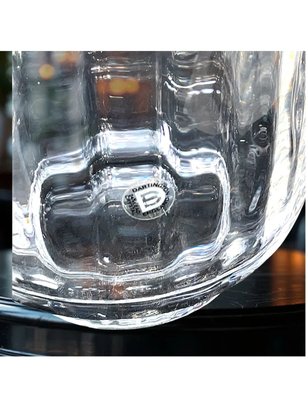 Vintage Dartington England 24% Lead Crystal Wine Cooler Ice Bucket Chiller Bar