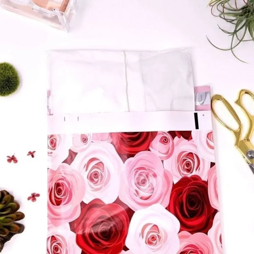 ❗️Restocked❗️20- 10x13 ROSES Floral Design Poly Mailers