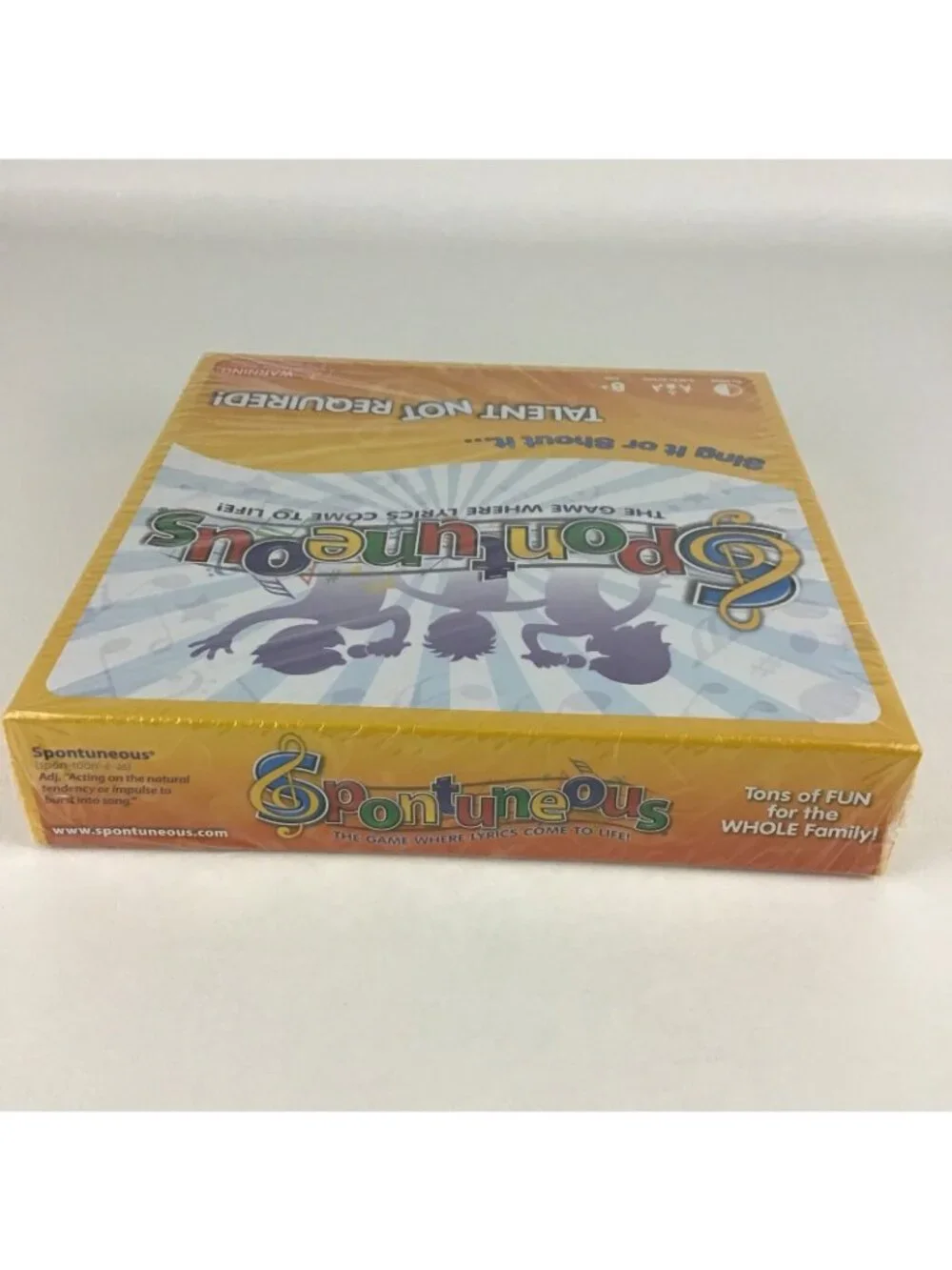 Spontunesous Song Lyric Board Game 2010 Family Game Night Sing Shout New Sealed