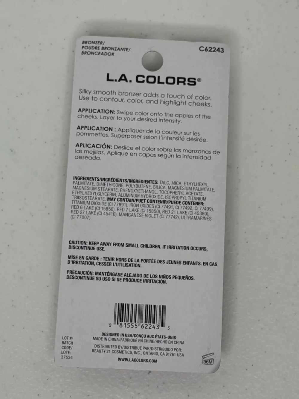 L.A. Colors create package