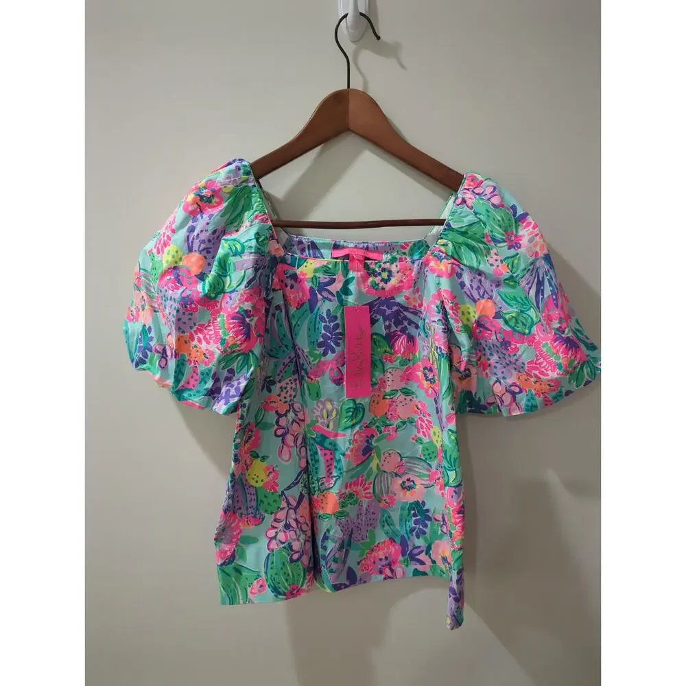 Lilly Pulitzer Lettie Puff Sleeve Top NWT