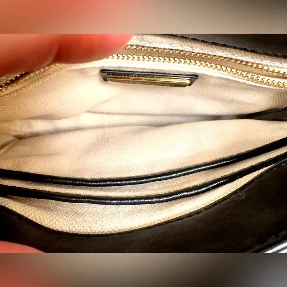 Tory Burch Black Small Kira Chevron Top-Handle Bag