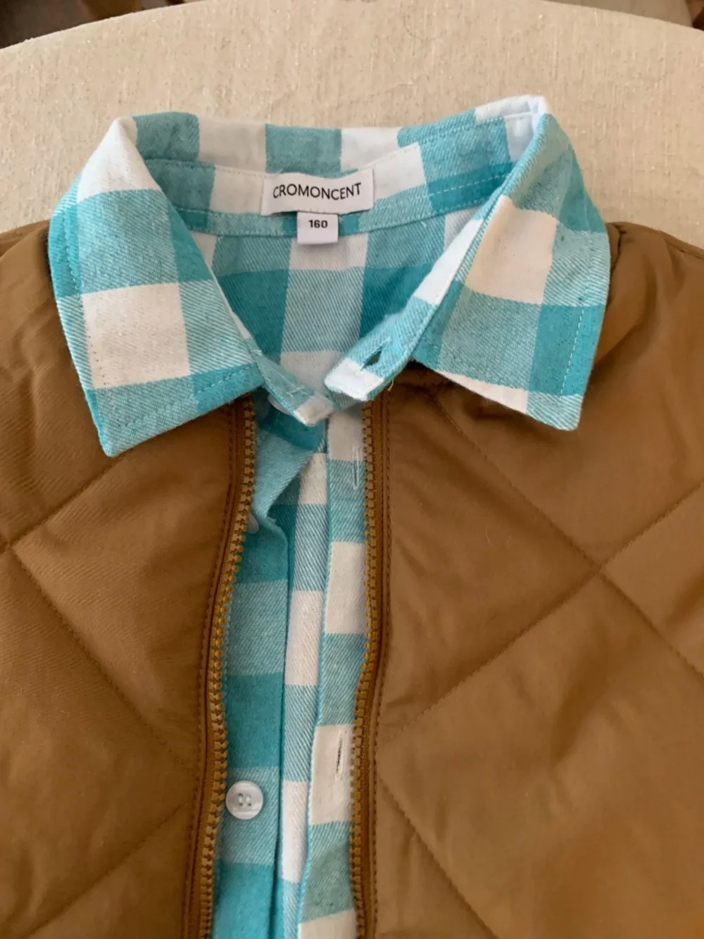Old Navy Kids Quilted Puffer Vest Brown NWT Size L 10-12 Zip Front
