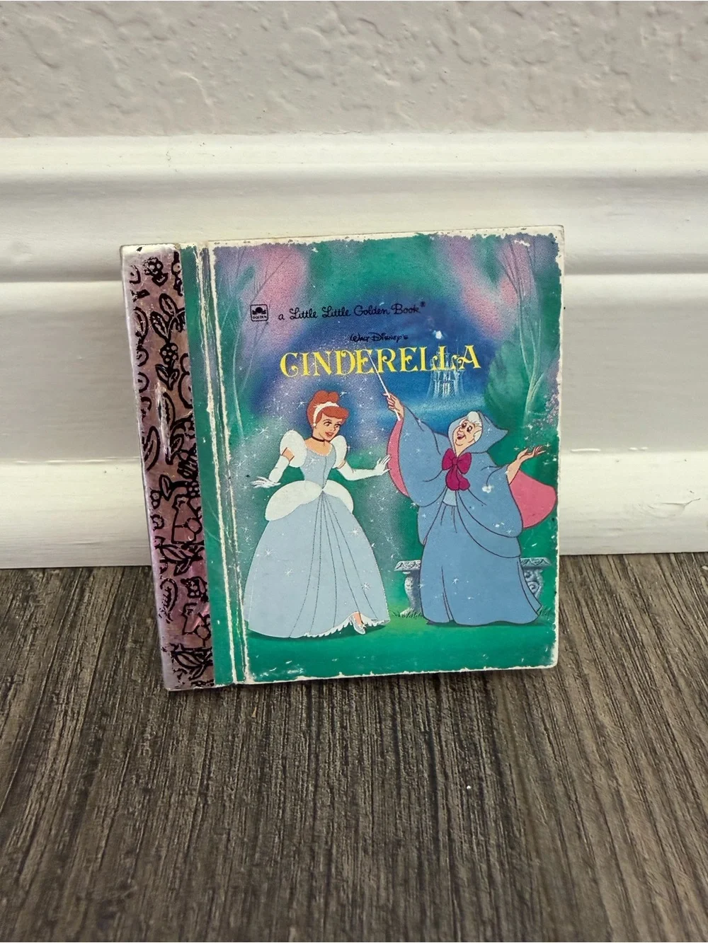 Disney Cinderella Little Golden Book - Teal, Blue & Pink Cover