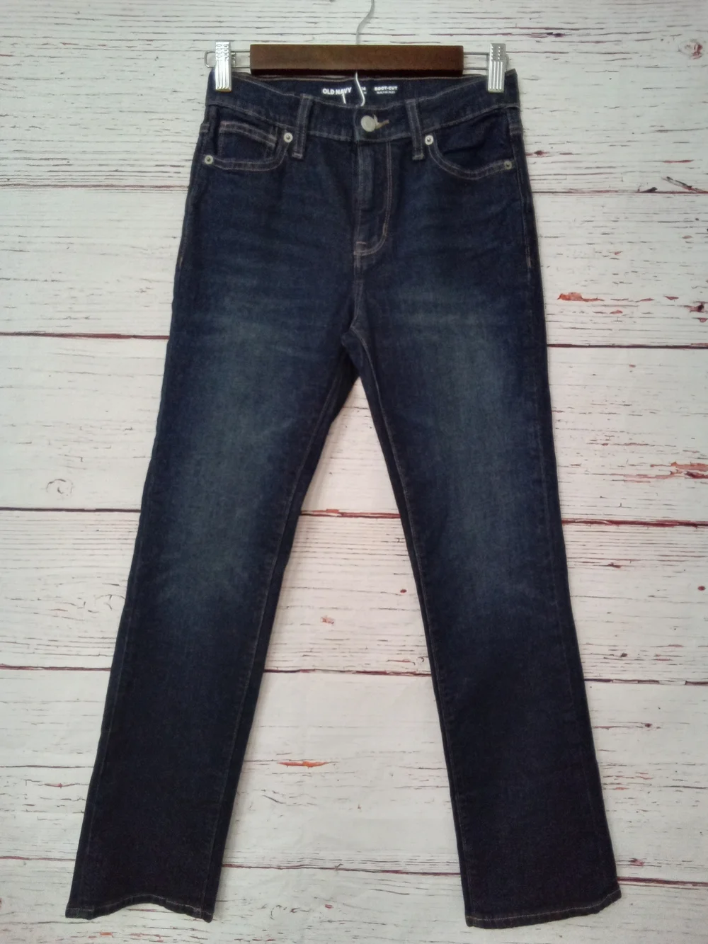 Old Navy Kids Boot-Cut Built-In Flex Jeans Dark Wash Size 14 Slim
