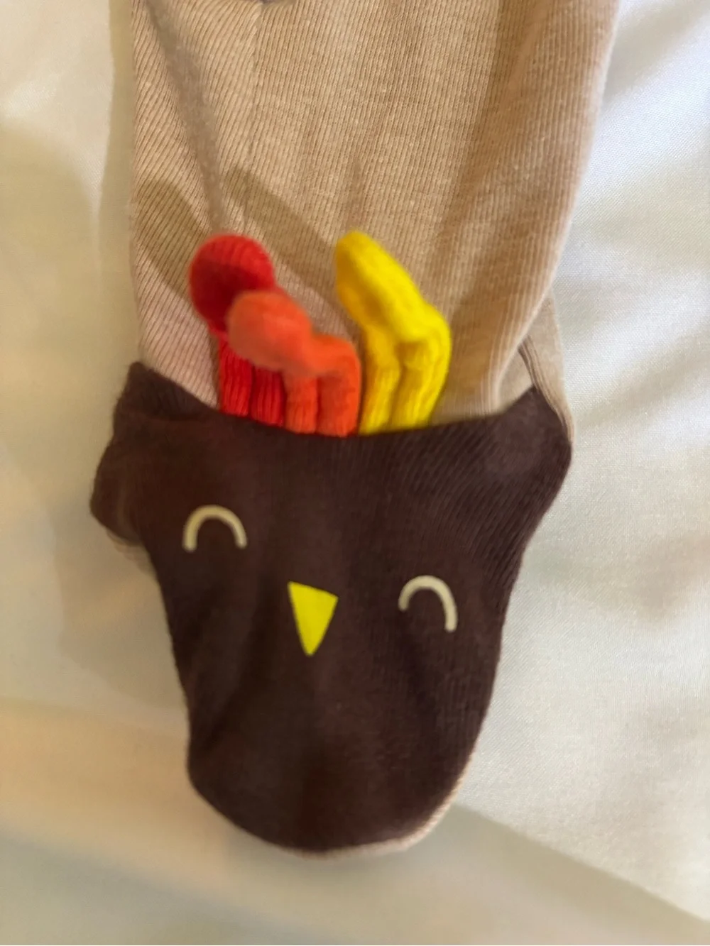 Baby Cream 'Little Turkey' One-Piece Sleep & Play Zippy
