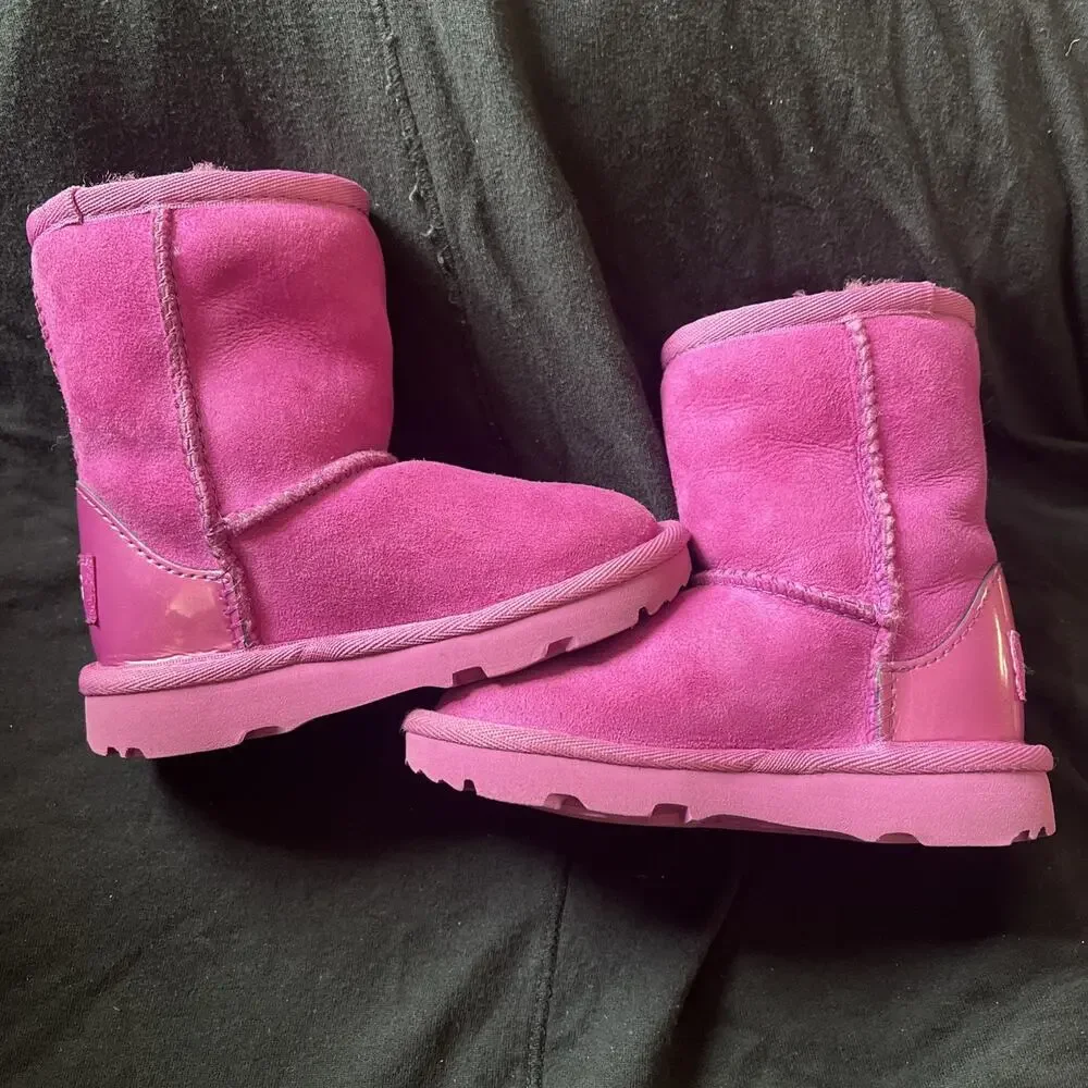 UGG Kids Pink Suede Boots