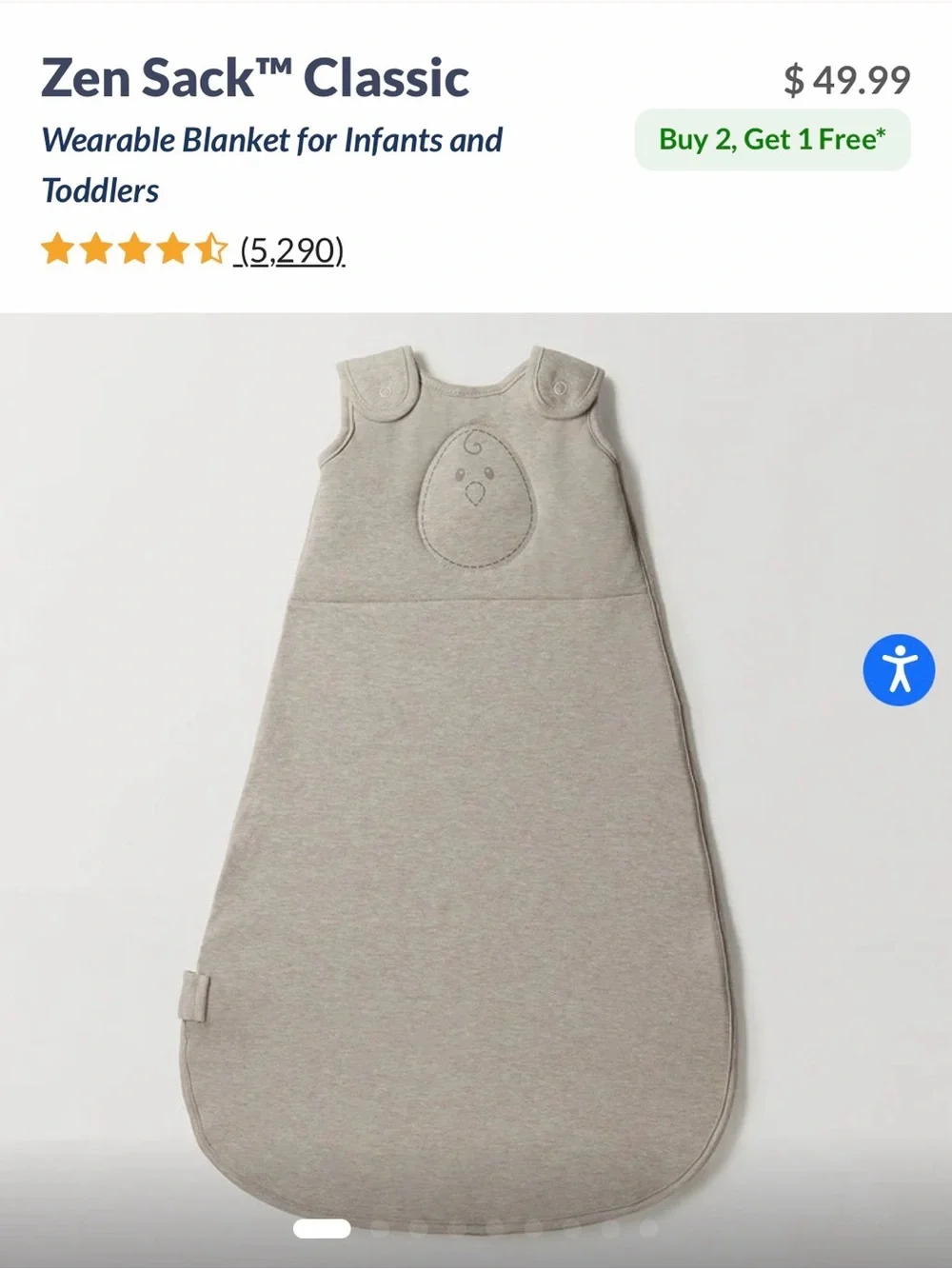 Nested Bean Zen Sack Classic wearable blanket bundle of 2
