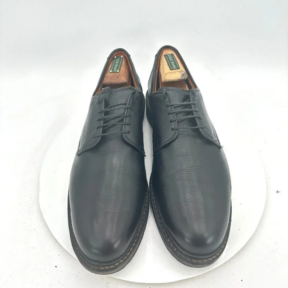 Allen Edmonds Port Washington Men Size 11.5D Black Leather Derby Dress Shoes