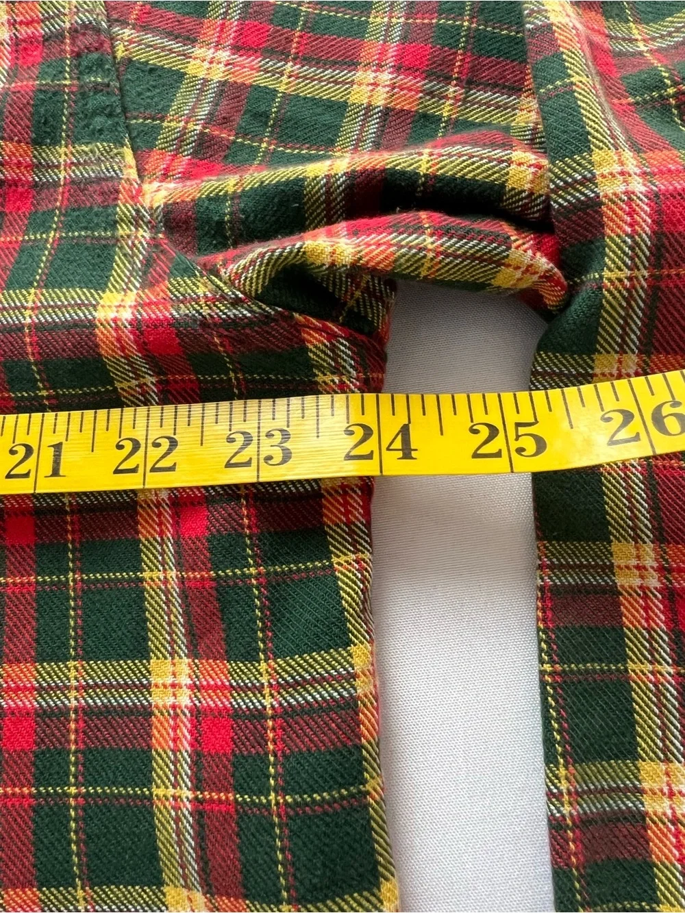 J. Crew Vintage Green Orange Yellow Cotton Flannel Fall Winter Button Down