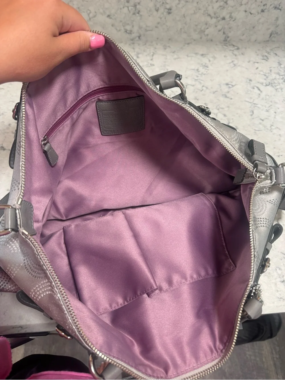 Coach Madison Dotted OP Art Large Sophia Satchel
