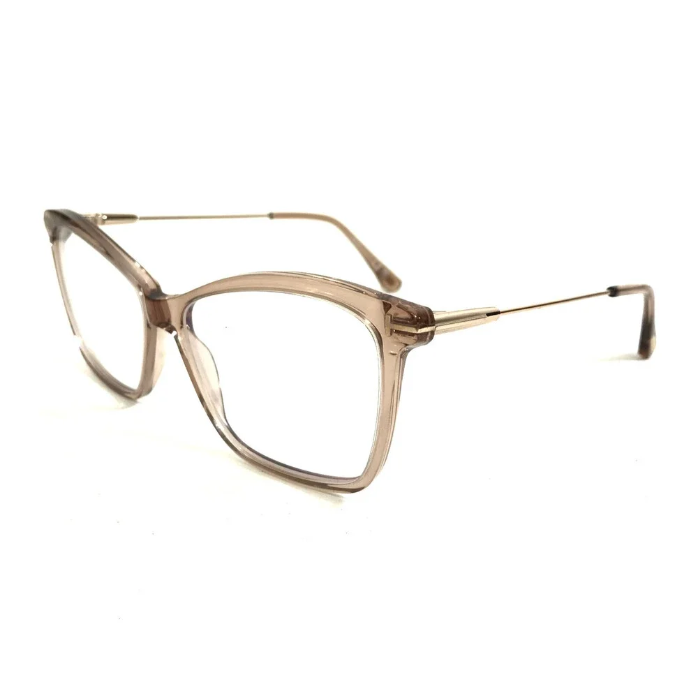 Tom Ford Eyeglasses Frames TF5687-B 045 Clear Light Brown Gold Cat Eye 56-14-140