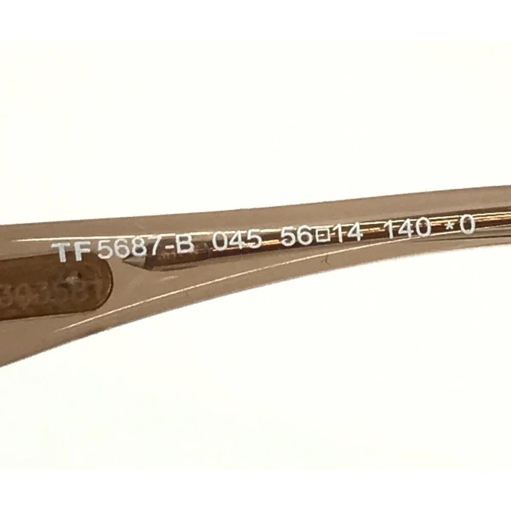 Tom Ford Eyeglasses Frames TF5687-B 045 Clear Light Brown Gold Cat Eye 56-14-140