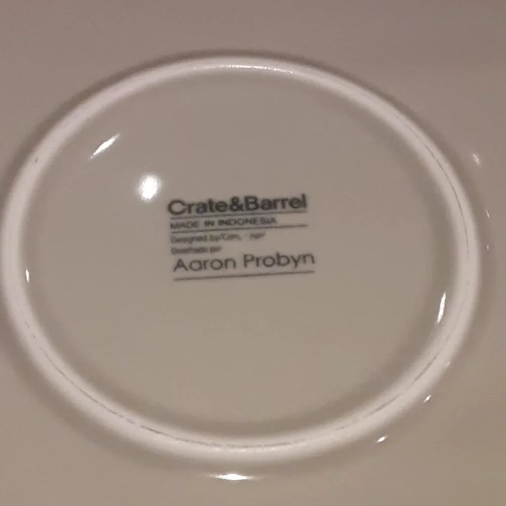 Crate&Barrel Light Grey Coffee Mugs - set of (4)
