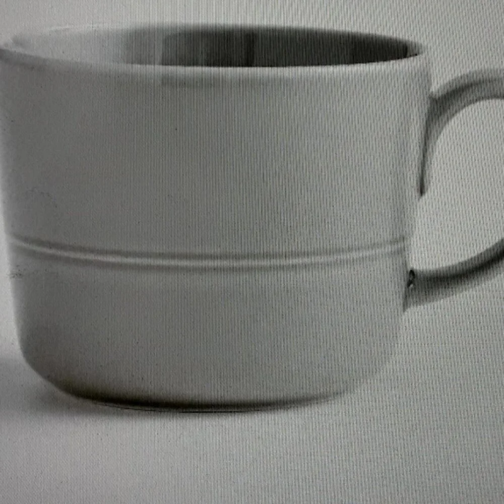 Crate&Barrel Light Grey Coffee Mugs - set of (4)