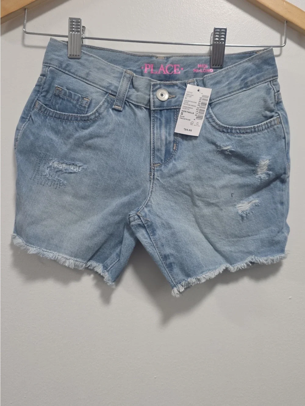 The Children's Place Light Blue Distressed Denim Shorts
