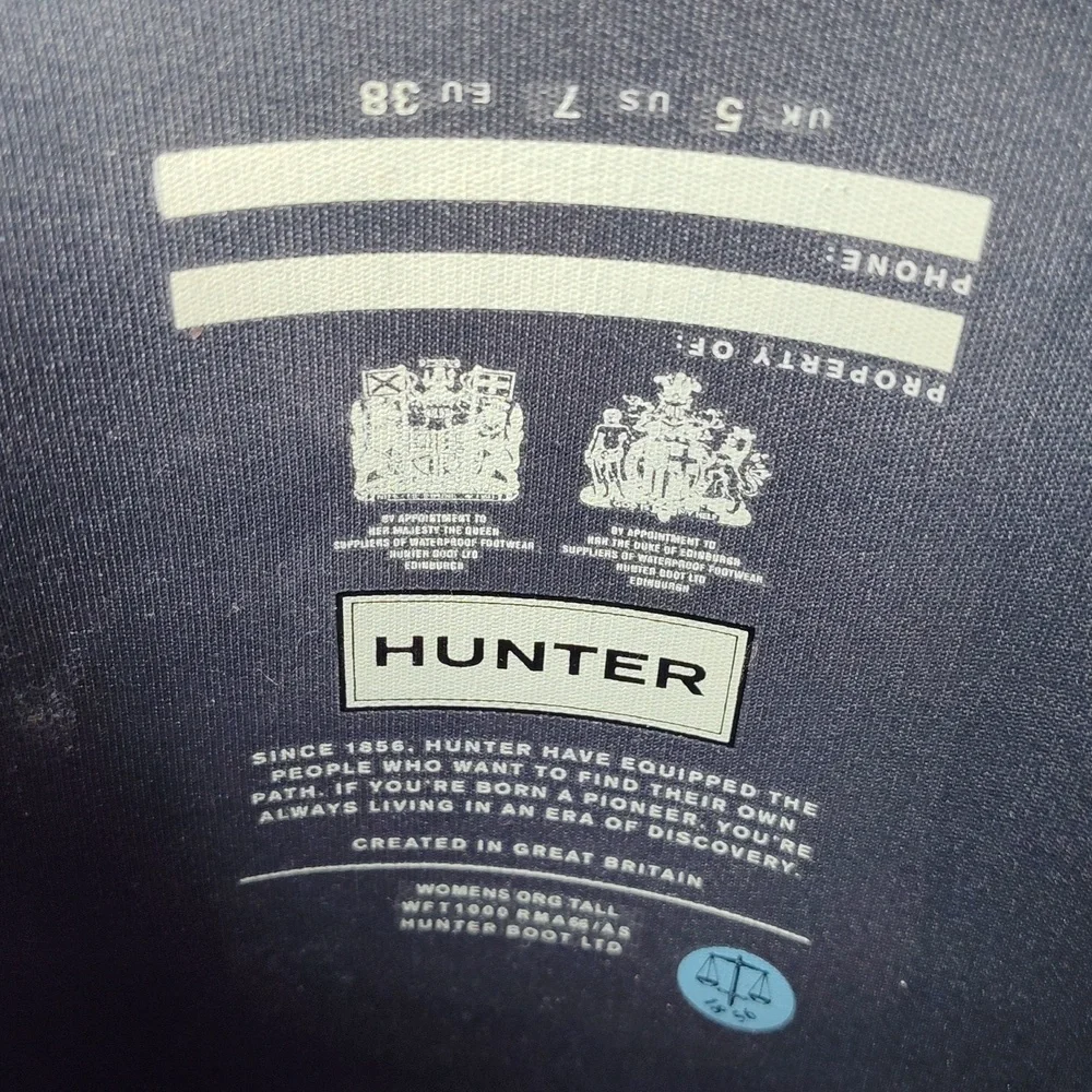 Hunter Women's Original Tall Rain Boots in‎ dark gray 7