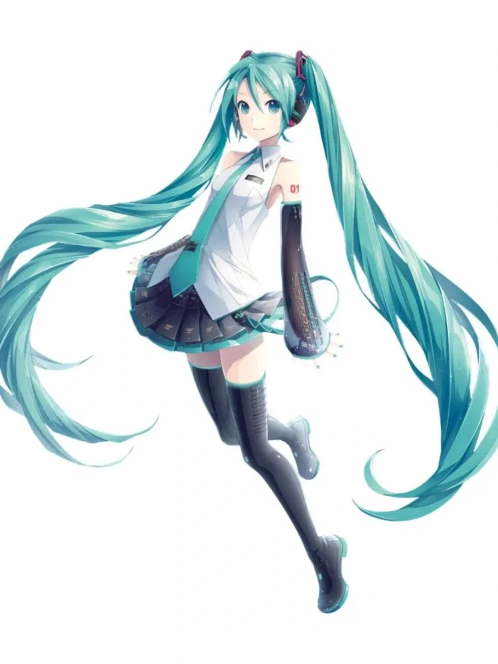The Hatsune Miku Long Boots Black - KOI Footwear- Size 9
