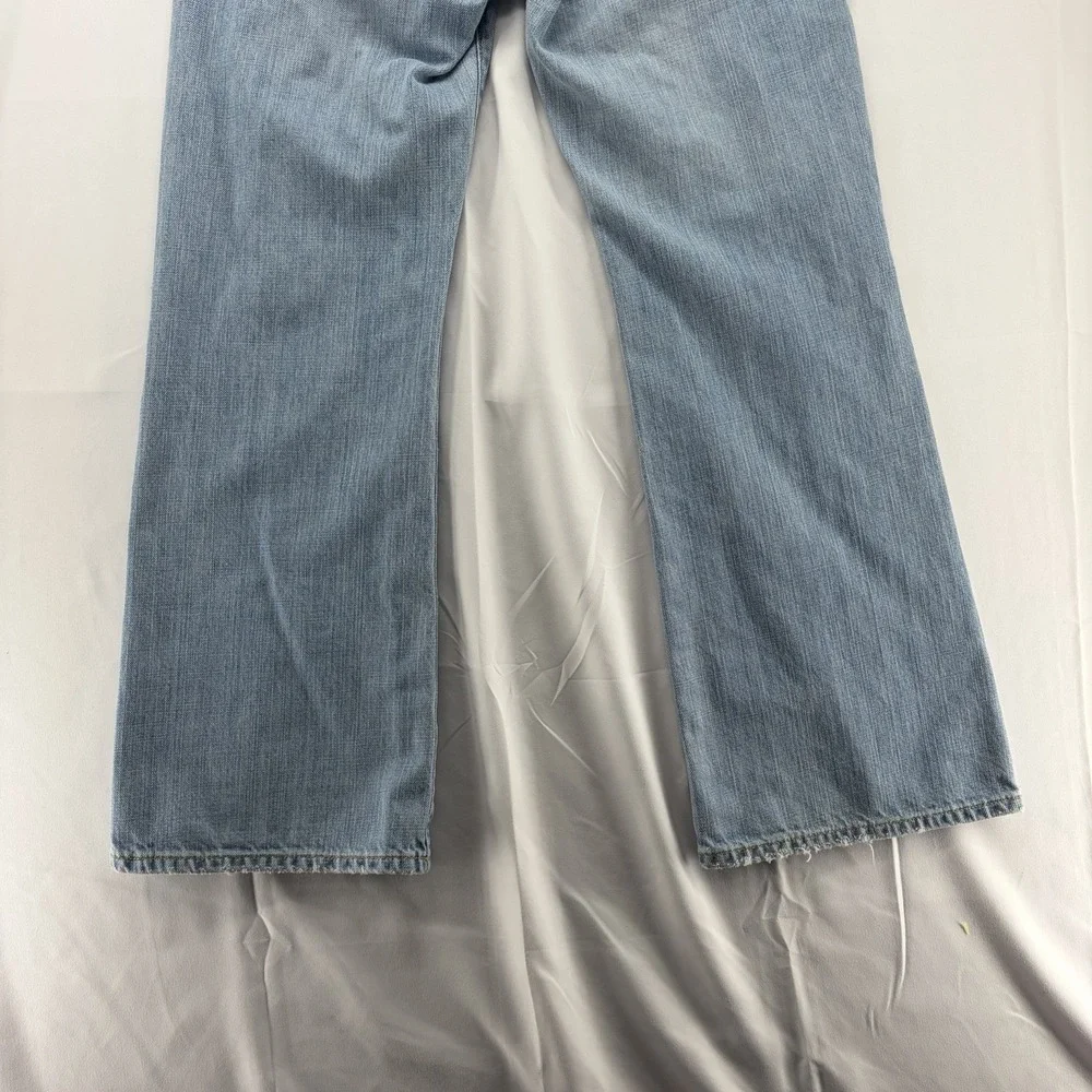 Banana Republic Men's Blue Denim Boot Cut Jeans 33x32 (Fits 33x30) Distressed