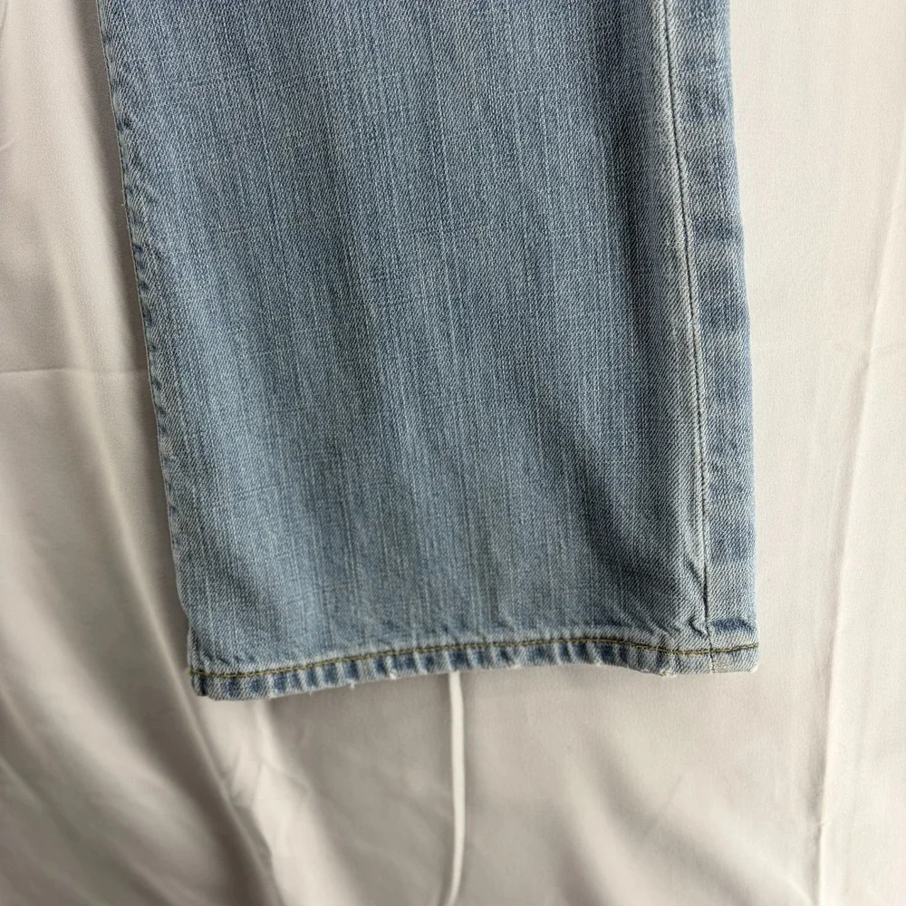 Banana Republic Men's Blue Denim Boot Cut Jeans 33x32 (Fits 33x30) Distressed
