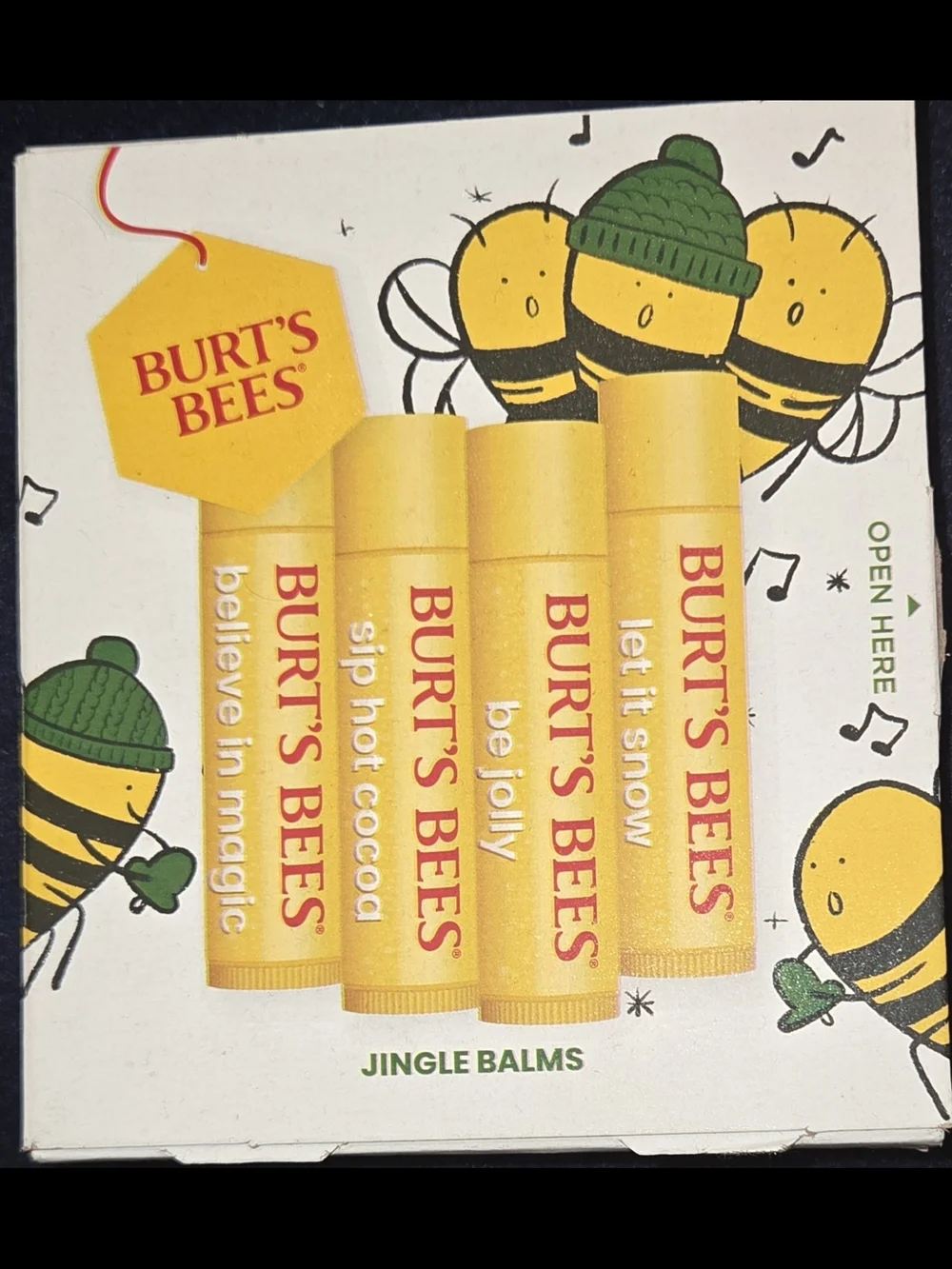 Burt's Bees Jingle Balms Beeswax Lip Balm Set - Yellow & Green