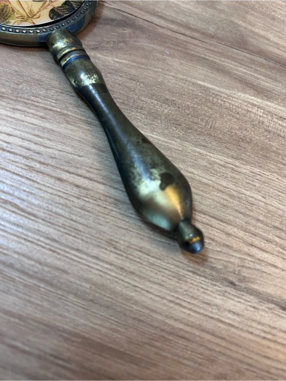 Vintage beaded bottom handle