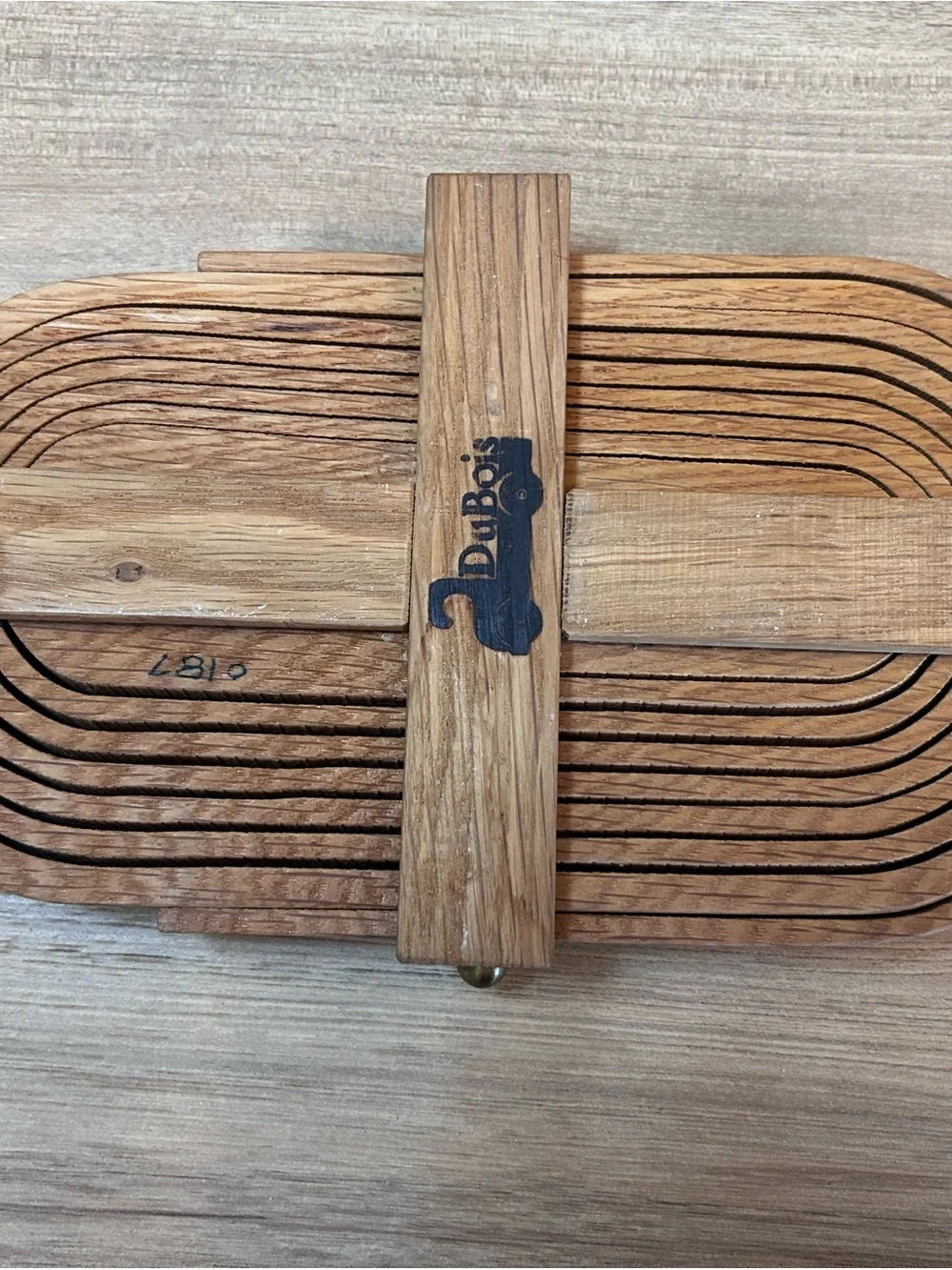Vintage wooden basket