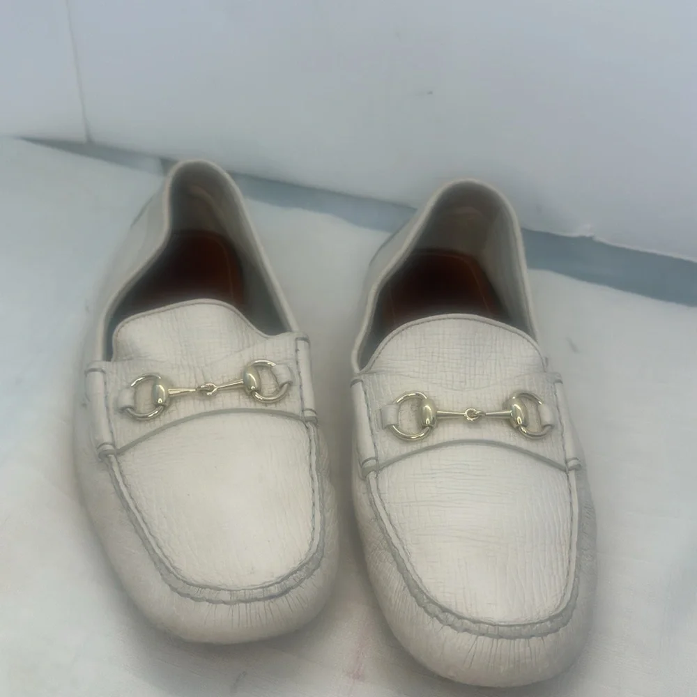 Gucci Horsebit Acapulco Loafer Drivers in Mystic White Size 10.5