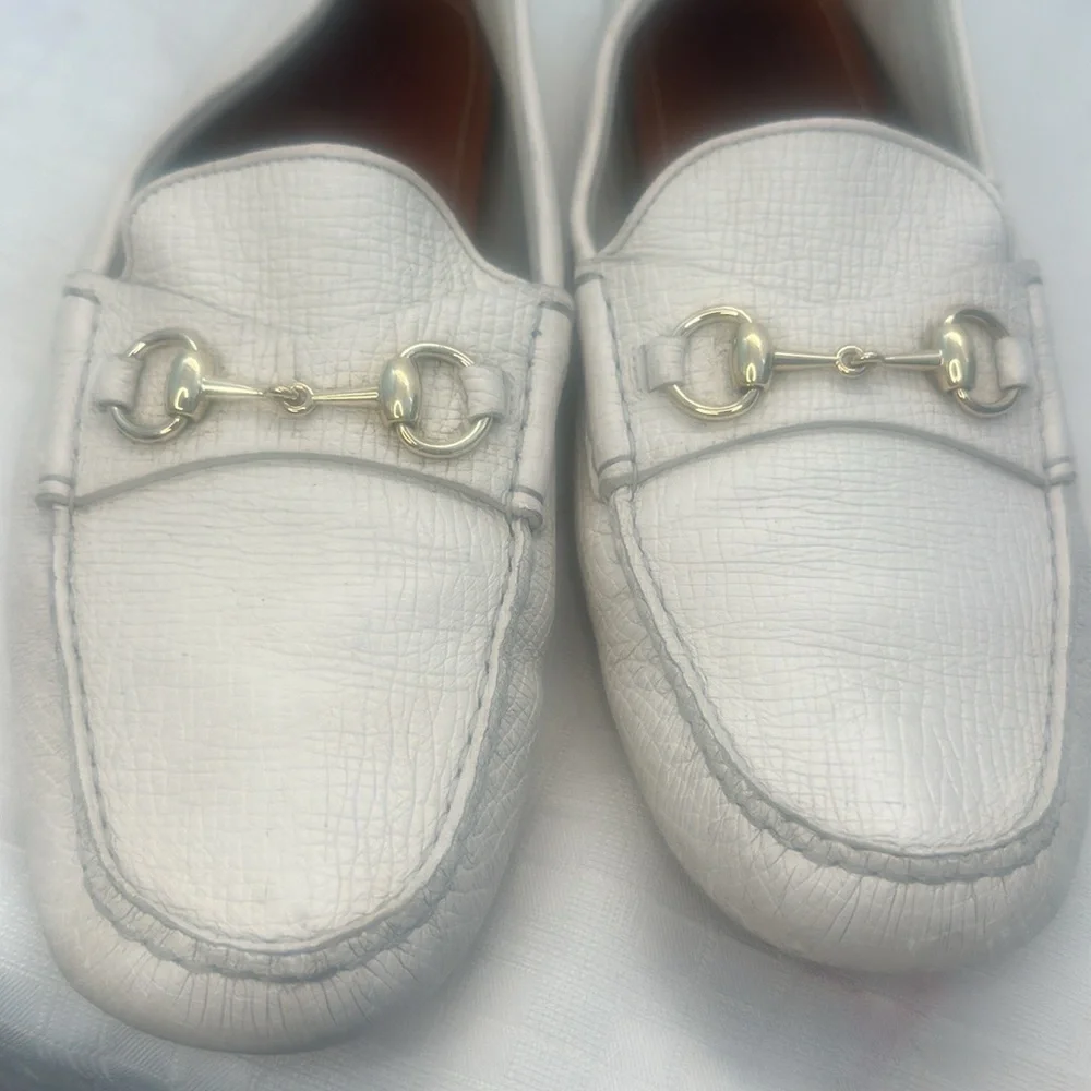 Gucci Horsebit Acapulco Loafer Drivers in Mystic White Size 10.5