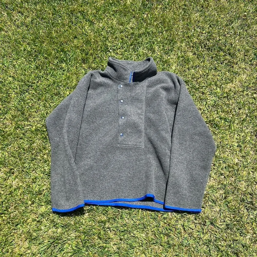 The North Face gray fleece quarter zip sweatshirt #outdoor #hiking 1990s Mens L