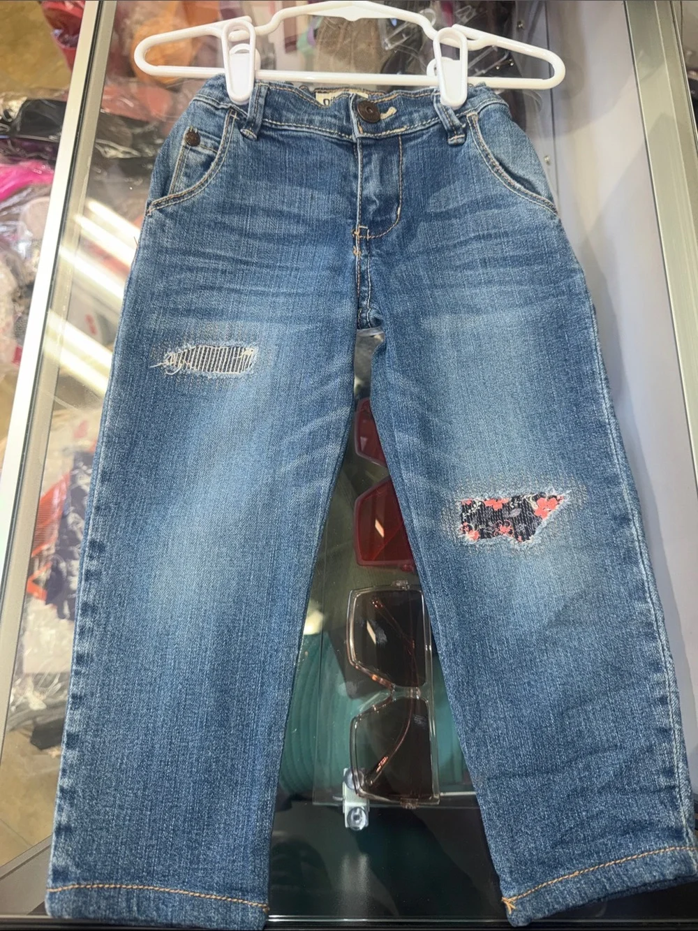 OshKosh B'gosh Blue Denim Kids Jeans with Patch Detail