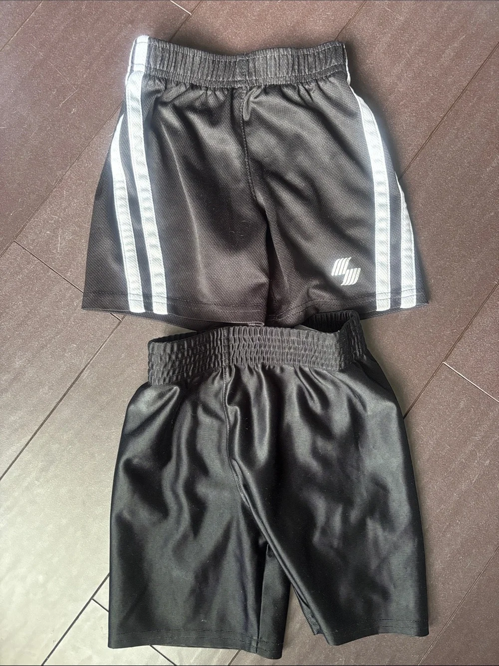 The Children's Place Black Athletic Shorts with White Stripes (2-Pack)