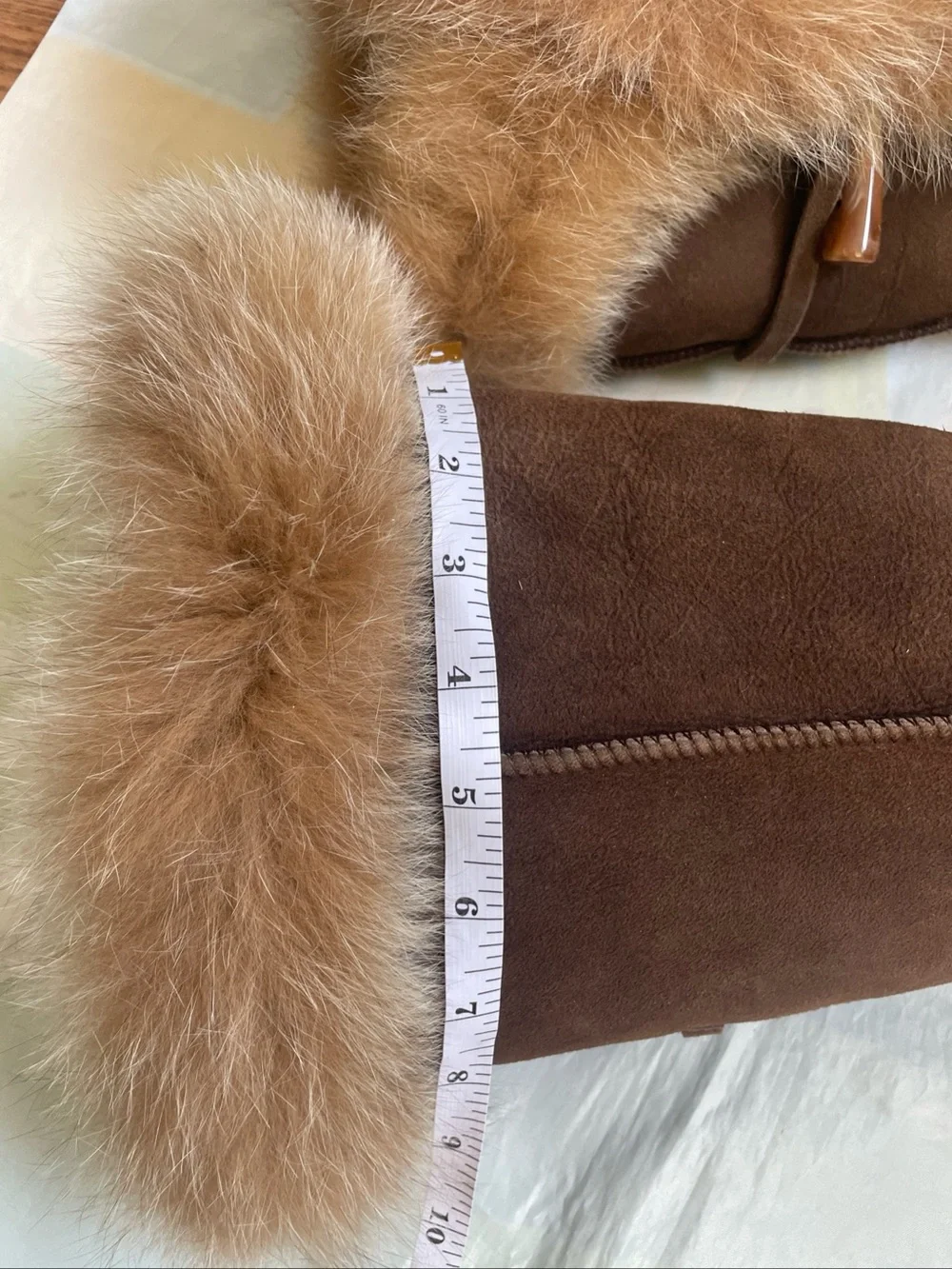 Love Collective Australia Tall Sheepskin Fur Trim Lined Boots Women’s Brown AU 5