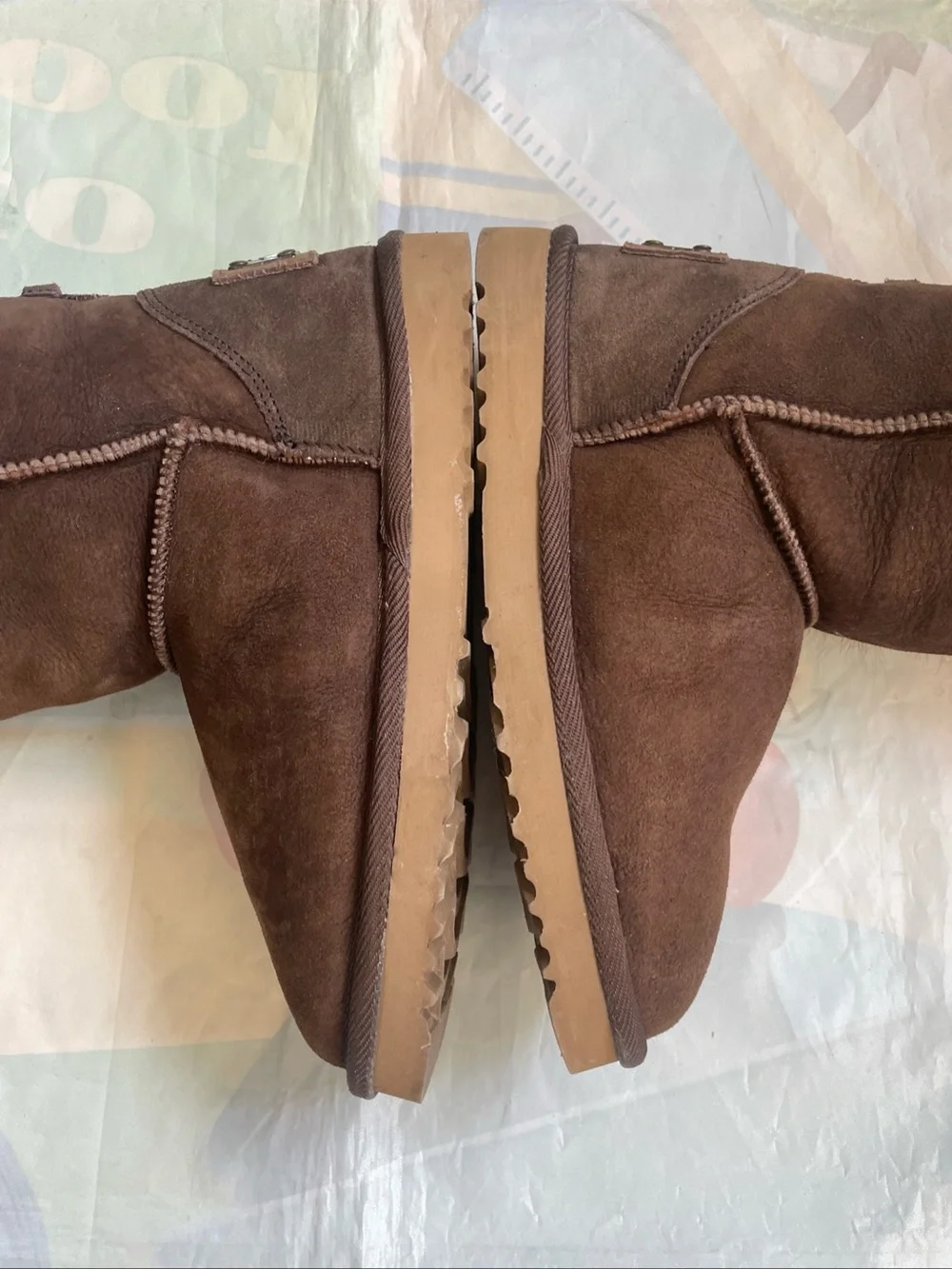 Love Collective Australia Tall Sheepskin Fur Trim Lined Boots Women’s Brown AU 5