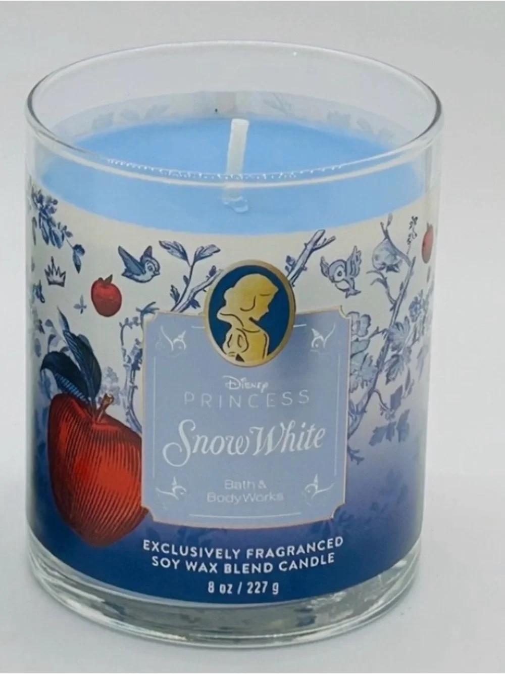 Bath & Body Works Blue & Gold Princess Snow White Single Wick Candle