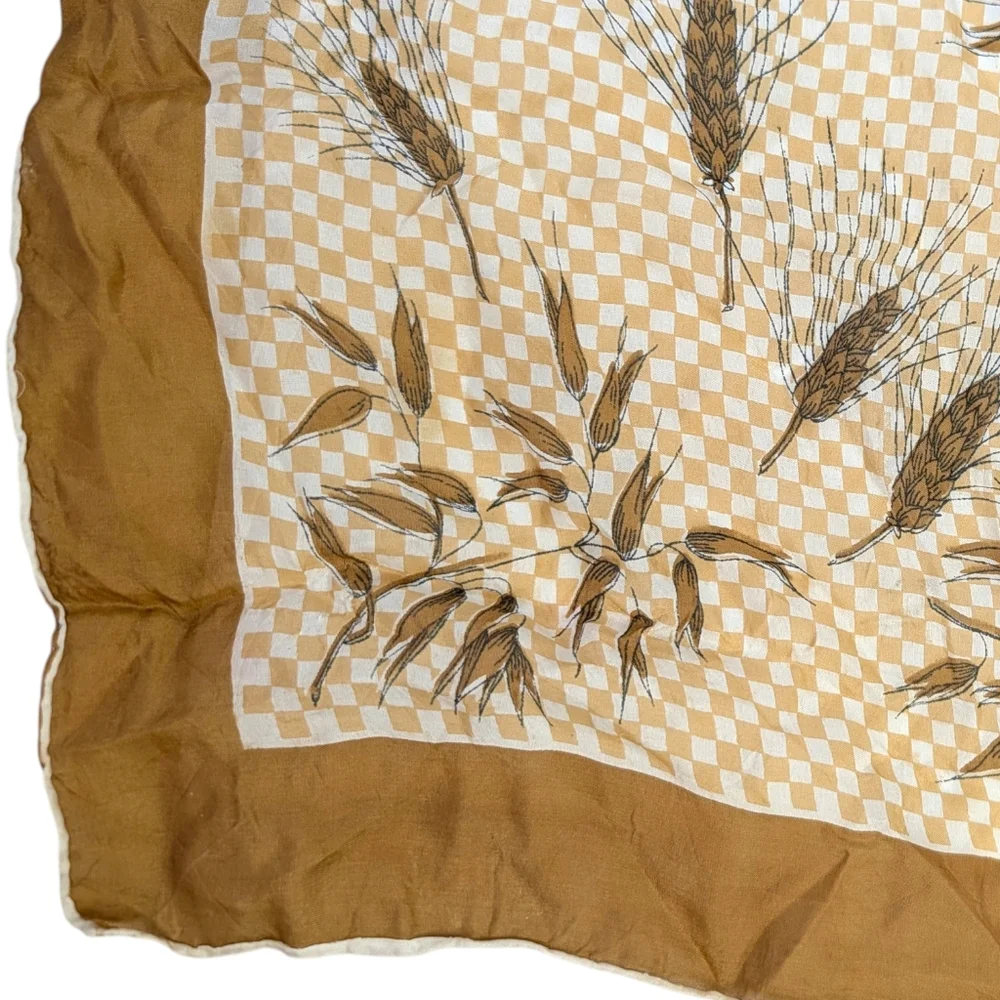 Vintage Scarf Bundle Set of 6 Pink Gold Purple Wheat Neck Head Floral Retro 70s