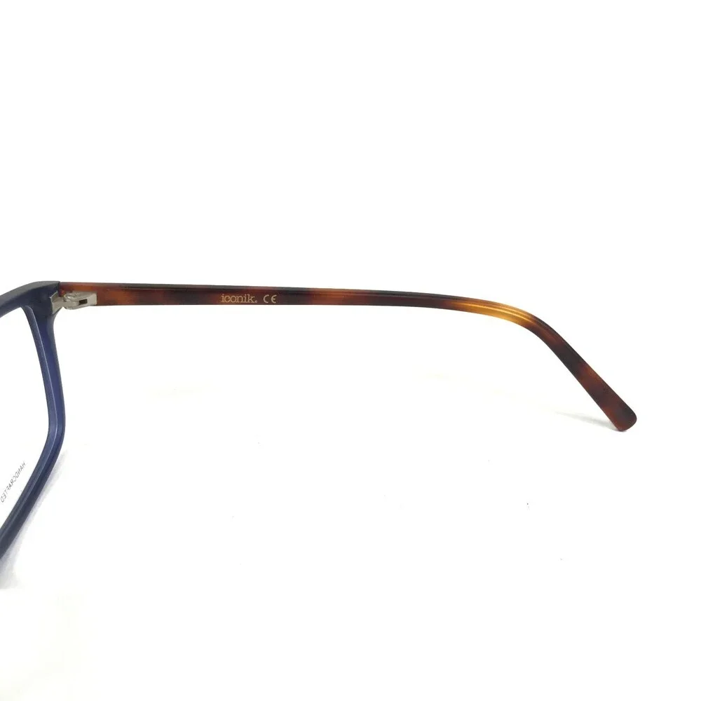 Iconik Eyeglasses Frames Ethan C3 Blue Tortoise Square Full Rim 54-15-140